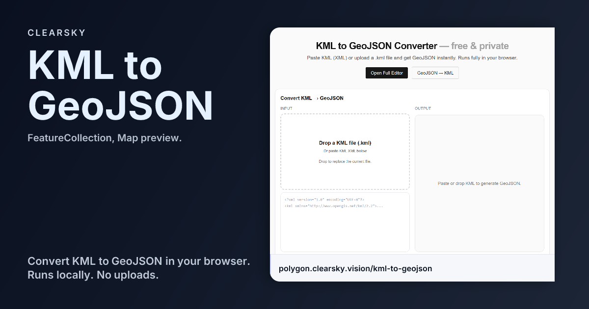 Kml Arrows KML to GeoJSON Converter — FeatureCollection | ClearSKY